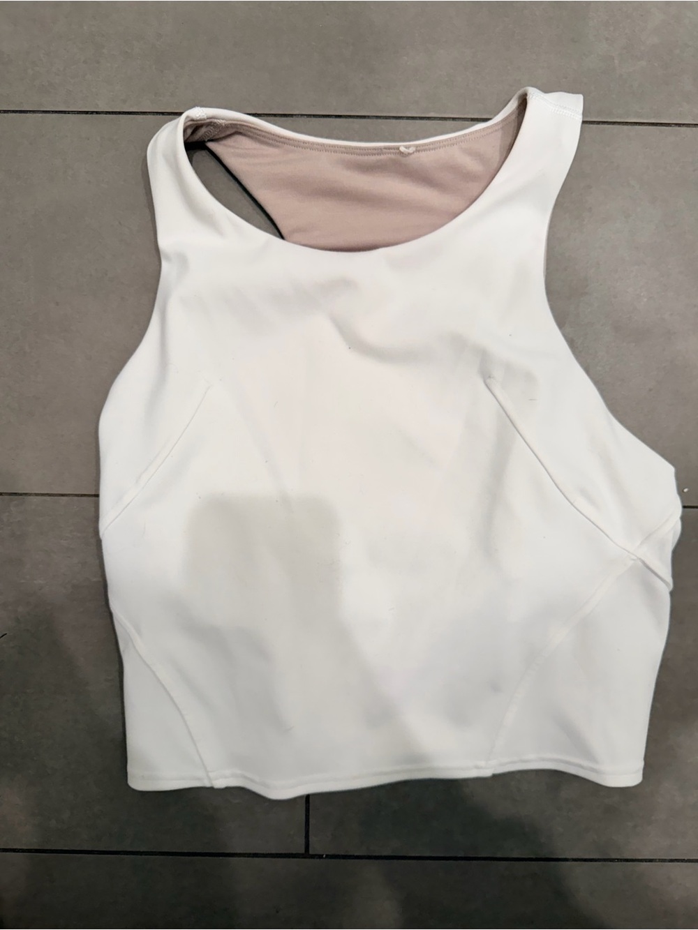 lululemon athletica White High-Neck Athletic Crop Tank